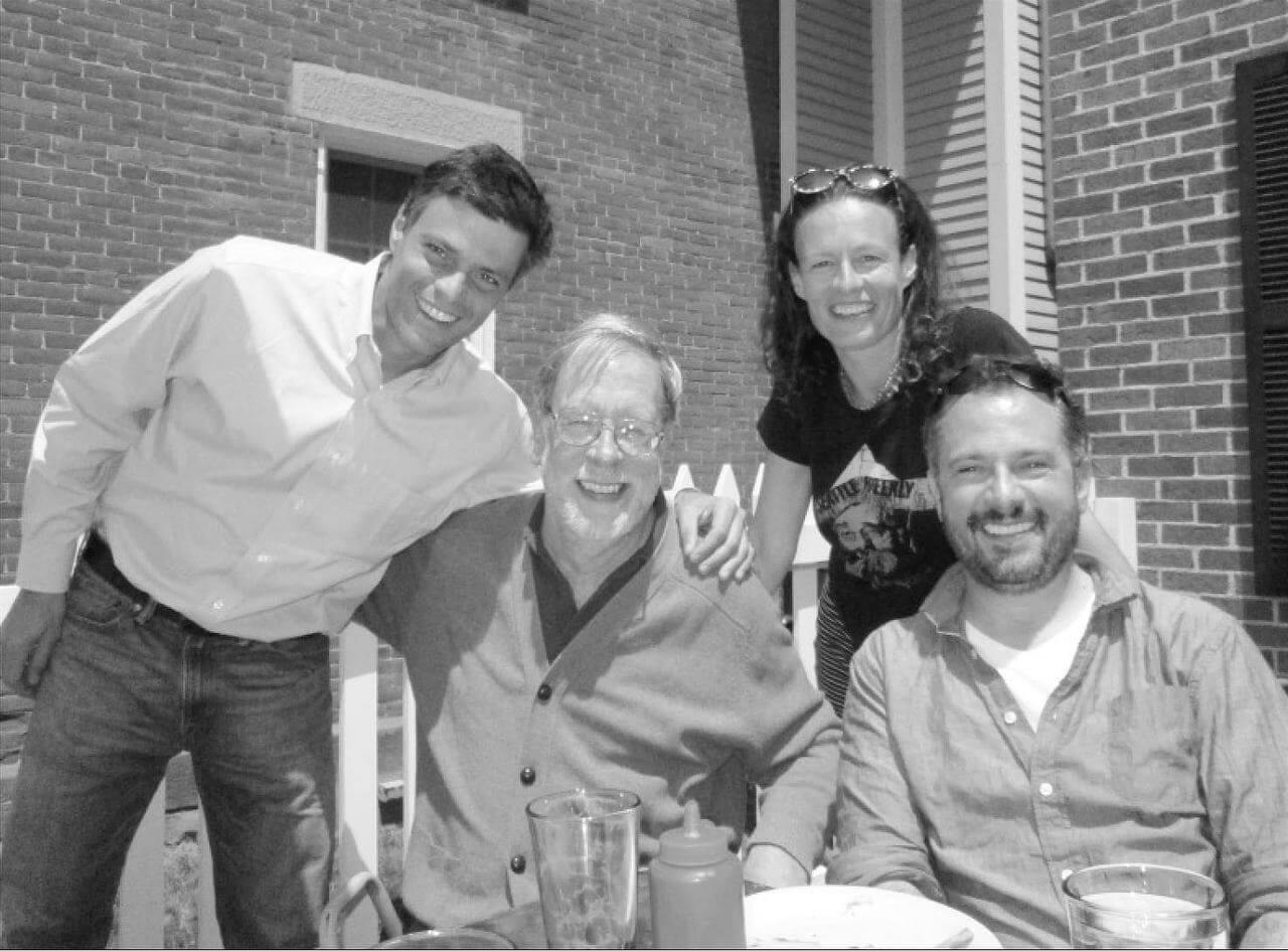 Leopoldo Lopez stands next to Kenyon professor George McCarthy